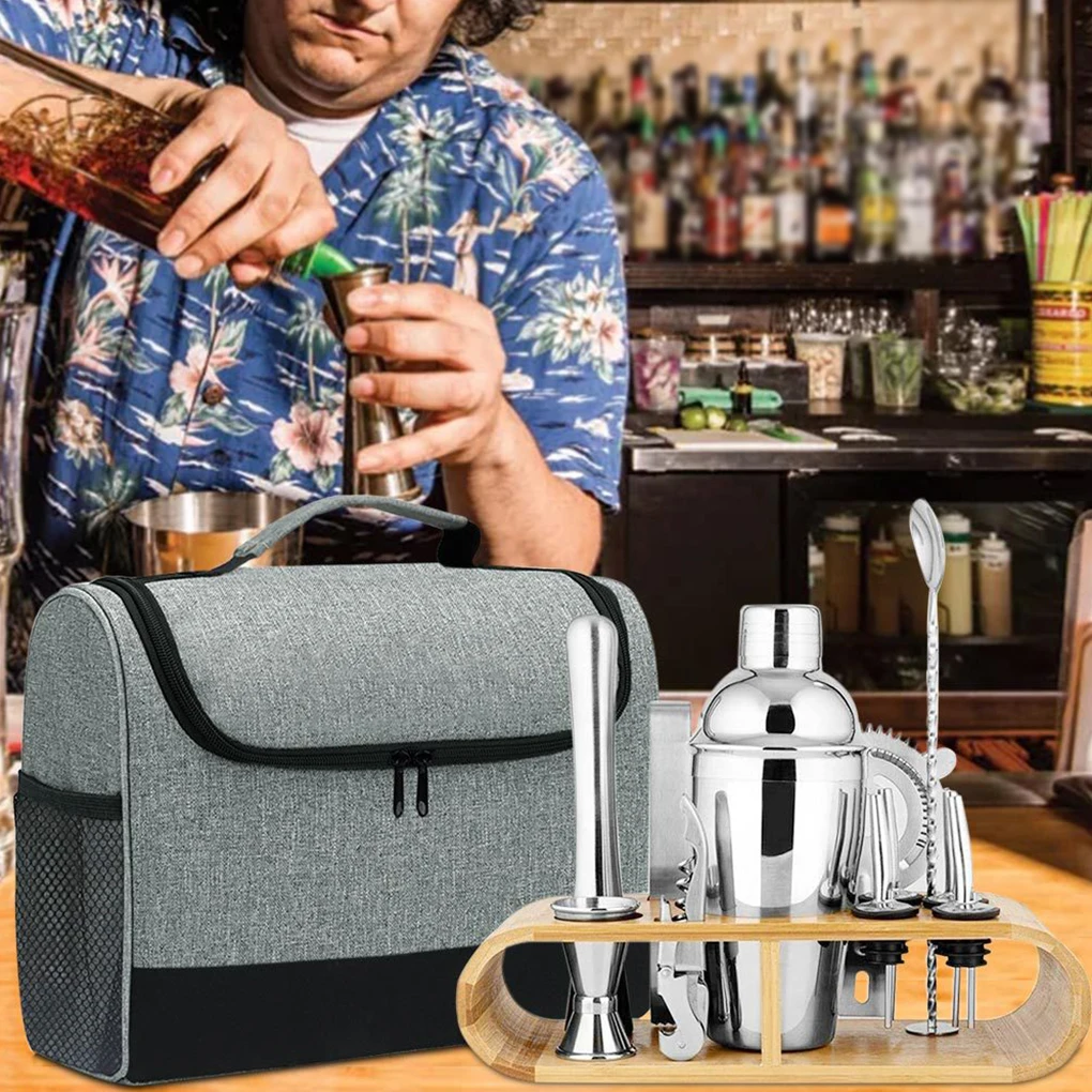 

Handheld Bartender Kit Bag Storage Pouch Carrying Case Organizer Camping