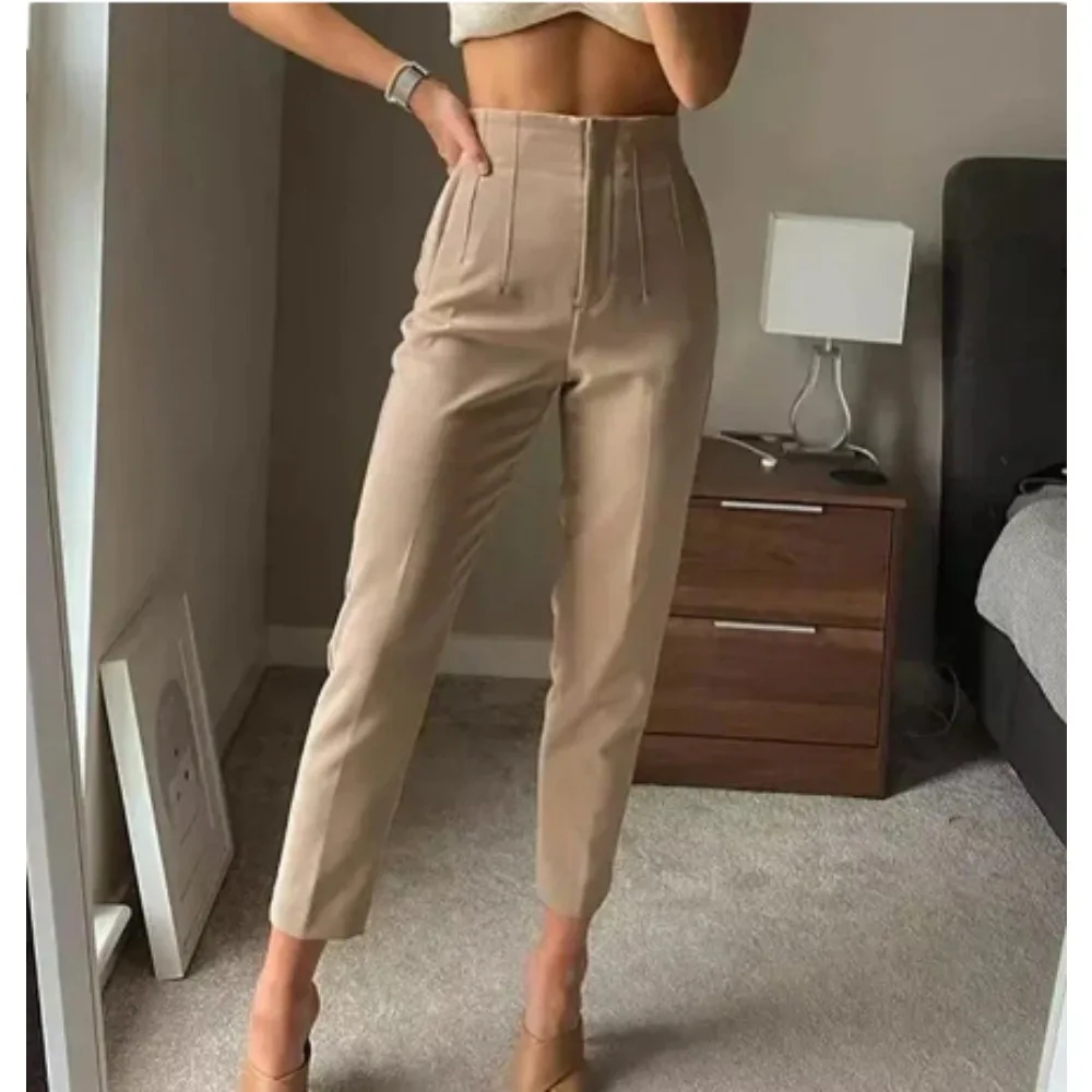 

Fashion Office Wear High Waist Pants for Women Formal Pants Office Outfits Pencil Trousers 31 Colors Ladies Pants