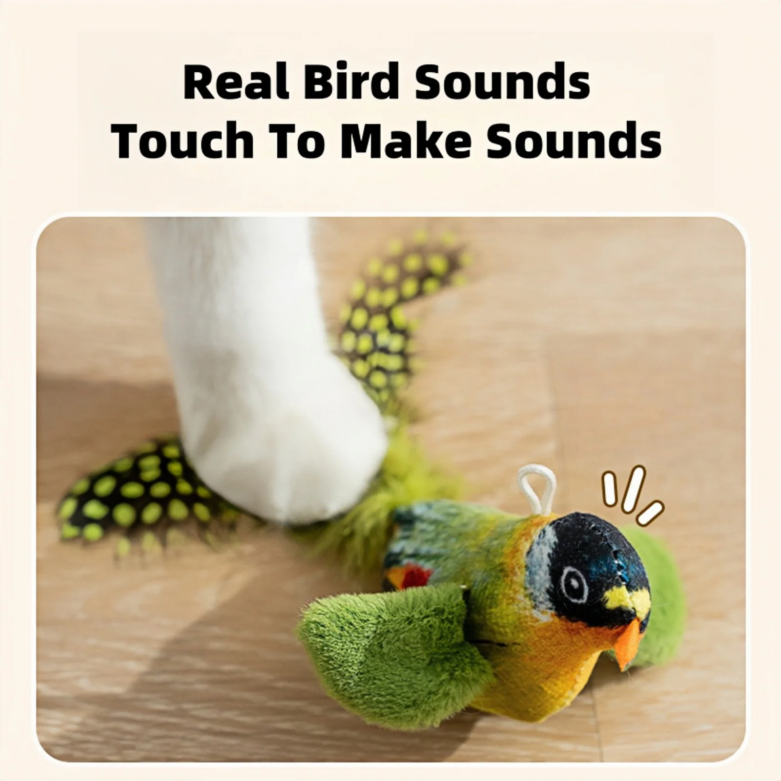 Cat Toys For Indoor Cats Interactive Cat Toy Realistic Bird Sound Cat Toy Plush Cat Toy Catnip Cat Toy for  Cats Kitten Toy