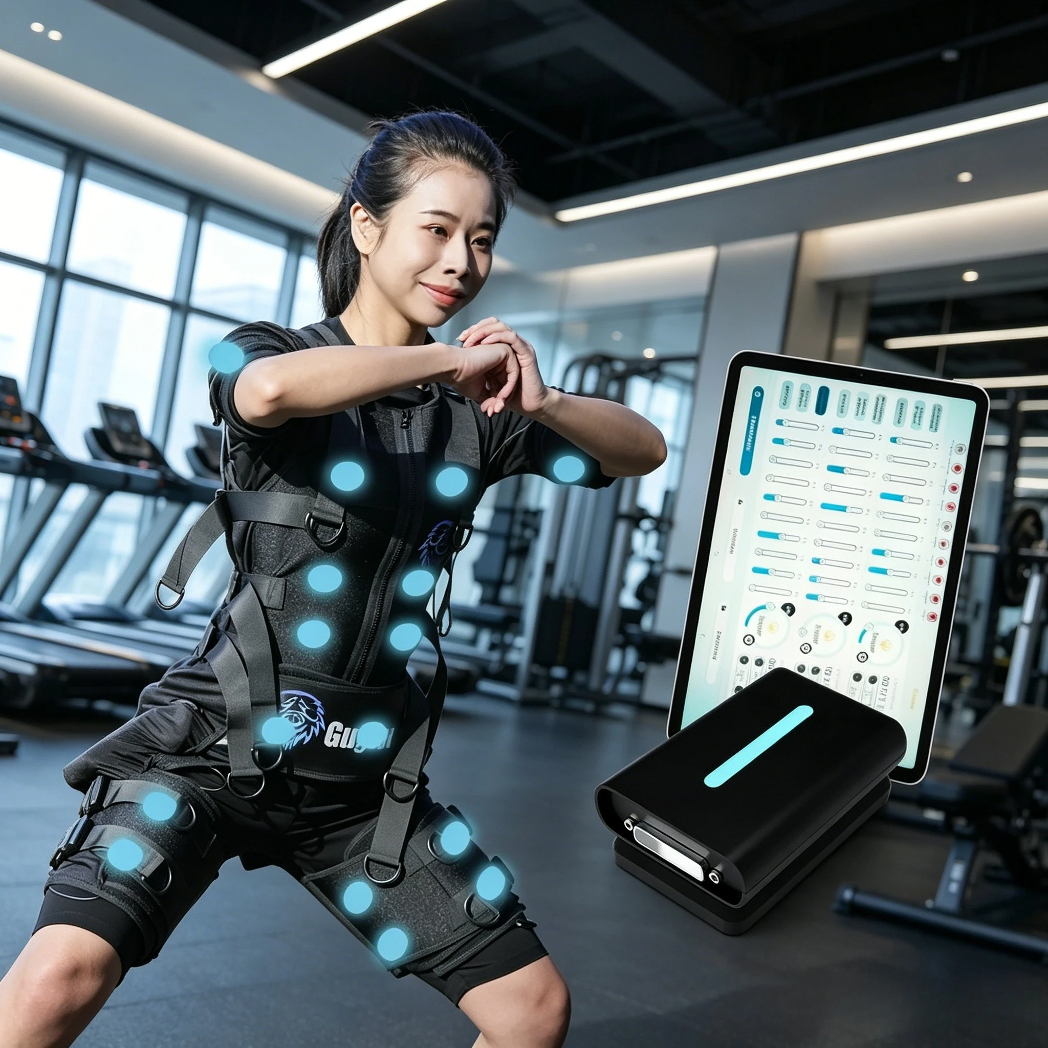 

Customizable Wireless Pro Electrical Myo Stimulation Burning Full Body EMS Fitness Suit