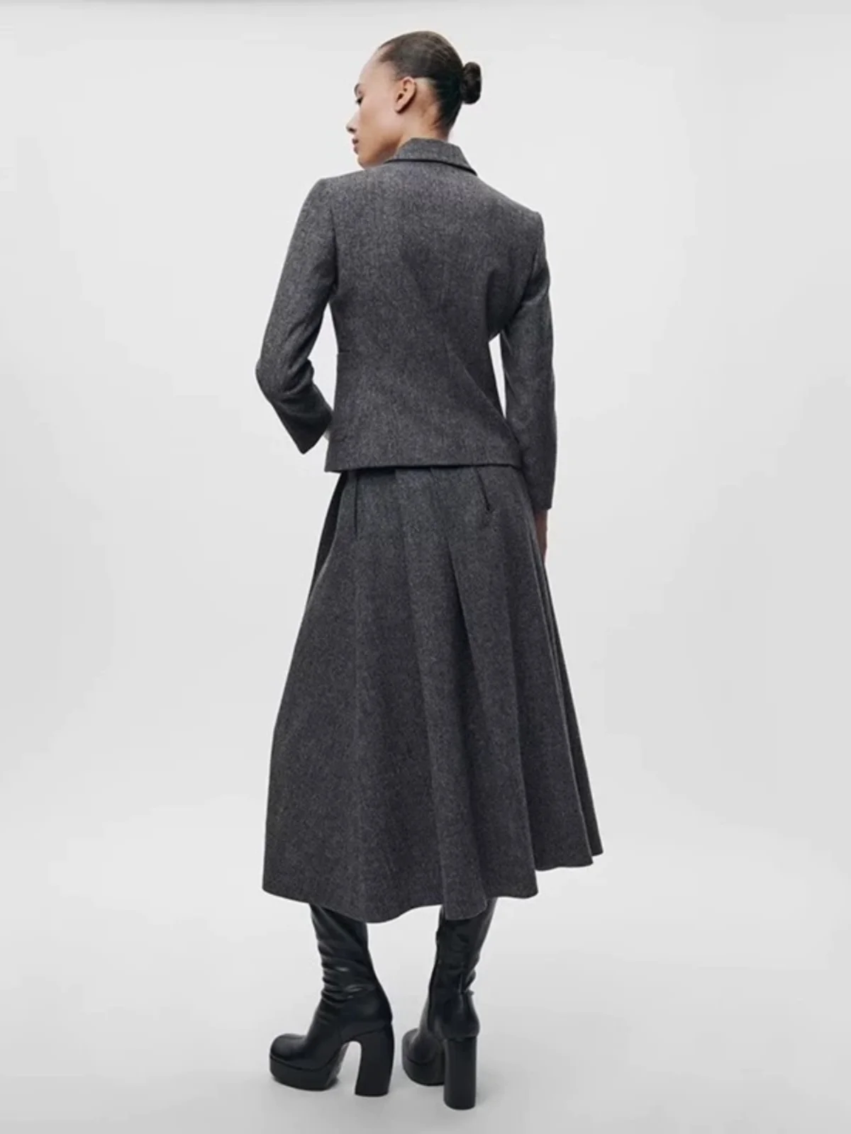 Mat Sle Gonna longuette e abito Jaet Faion da donna Autunno Nuovo arrivo Ele Design semplice Abbigliamento premium da donna