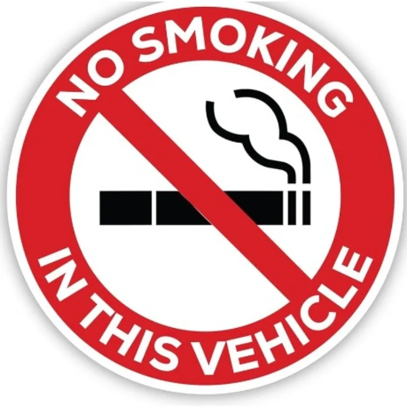 

No Smoking Stickers for Vehicles Durable, Waterproof Vinyl Car Stickers Perfect No Smoking Sign for Car, Trucks 15CM PVC KK