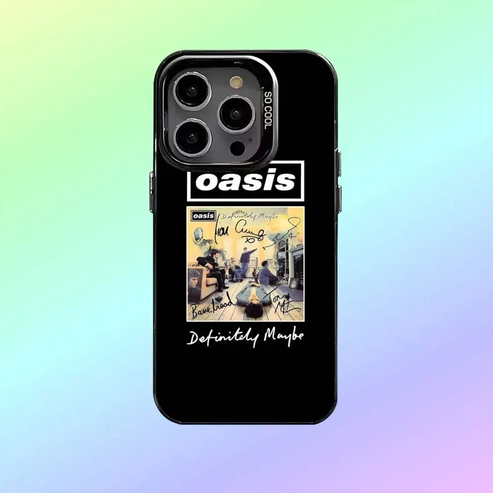 Чехол для телефона Rock Band O-Oasis для iPhone 17,16,15,14,13,12,11 Plus, Pro Max, черный матовый противоударный чехол Candy