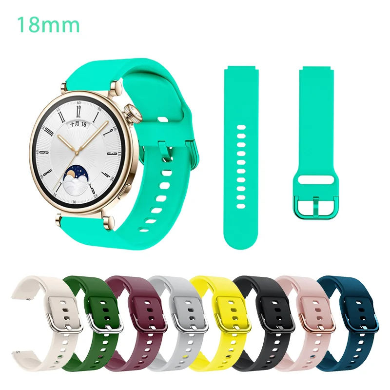 18mm Band for Garmin Forerunner 255S 265S Bracelet Sport Bands Girl Colorful Outdoor Silicone Women Strap for Garmin Vivomove 3s