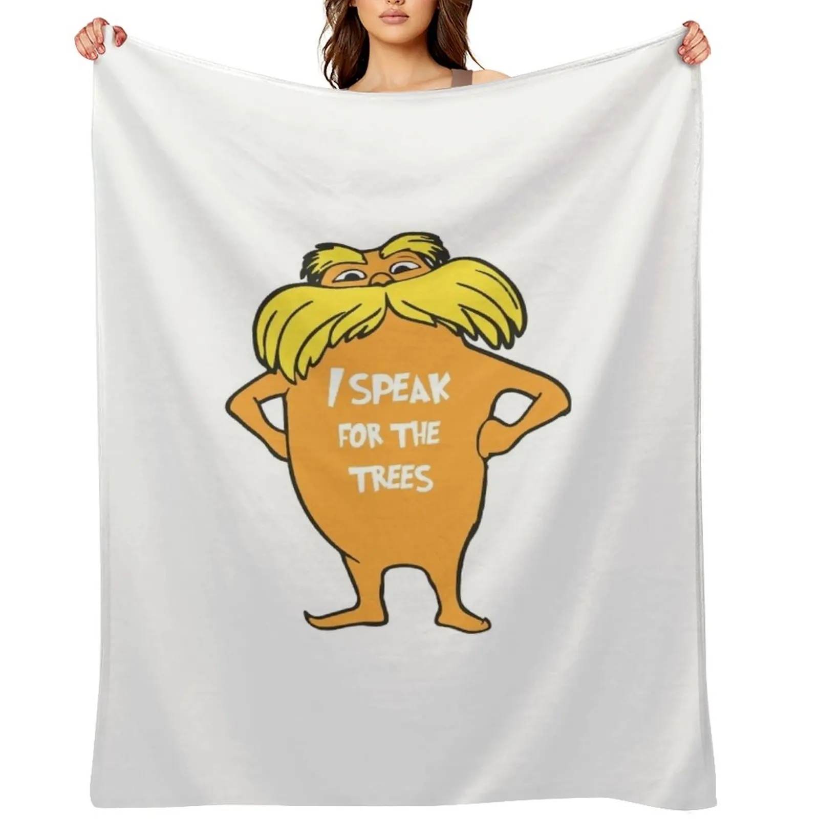 

Lorax I speak for the trees so cute Throw Blanket Decorative Sofa blankets and throws Large Decoratives Blankets