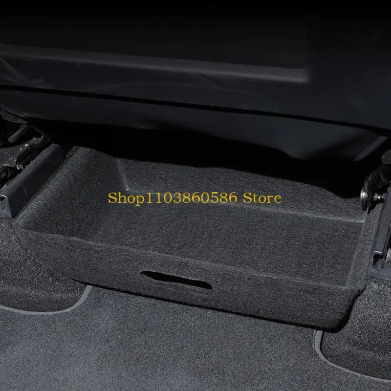 242A For  Anti-skid Under for Seat Storage Tray Flocking ABS Organizer Car Interior Items Container