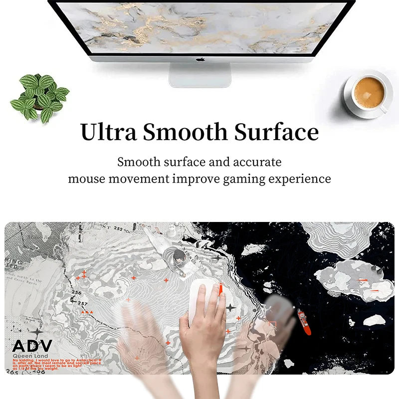 SoloAntarctica GAMING MOUS Kawaii Rotata Map Mouse Pad 900 × 400 table mad Pc Accessories Deskmat Gamer Keyboard Table Pads Mats