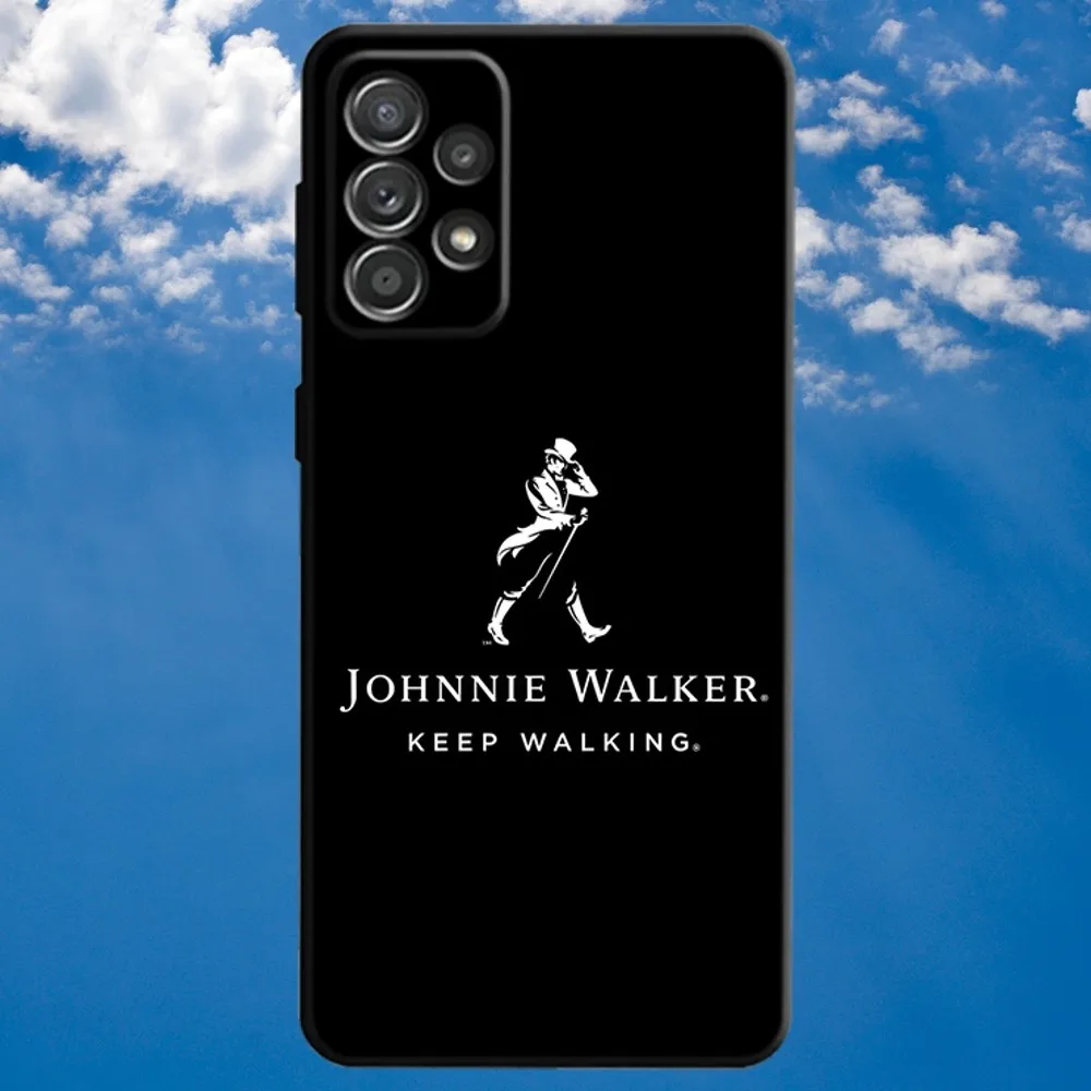 J-Johnnie Walker Logo Phone Case For Samsung S21,S22 Ultra,S20,S30 plus,S22 plus,S23,S30 ultra 5G Soft Black Cover