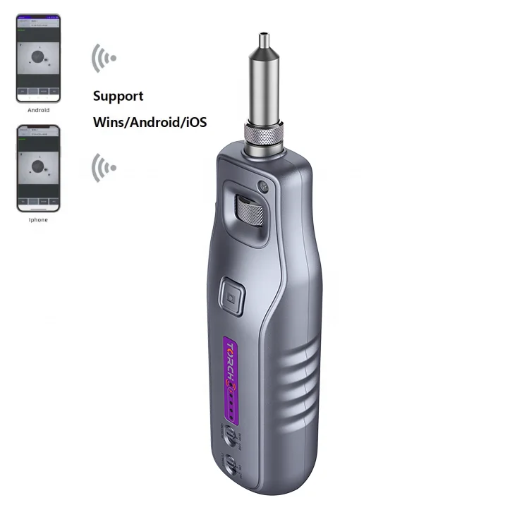 Wireless Fibre Optical Connector Microscope 200 Magnification WIFI Fiber Optic Inspection Probe FVM105A