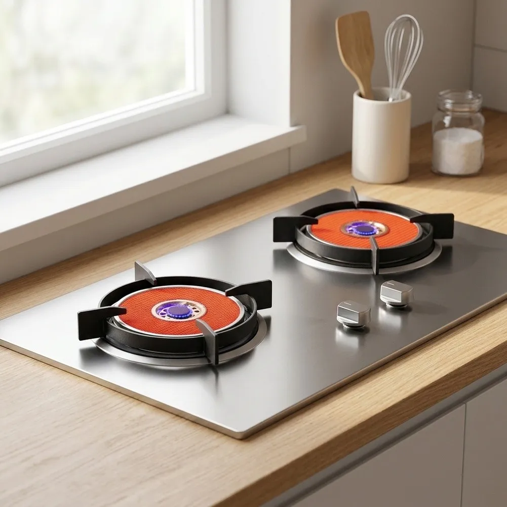 Flame Divider Heat Locking Accessory for Gas Stove 10cm Galvanized Material Uniform Heat Spread Energy Conservation