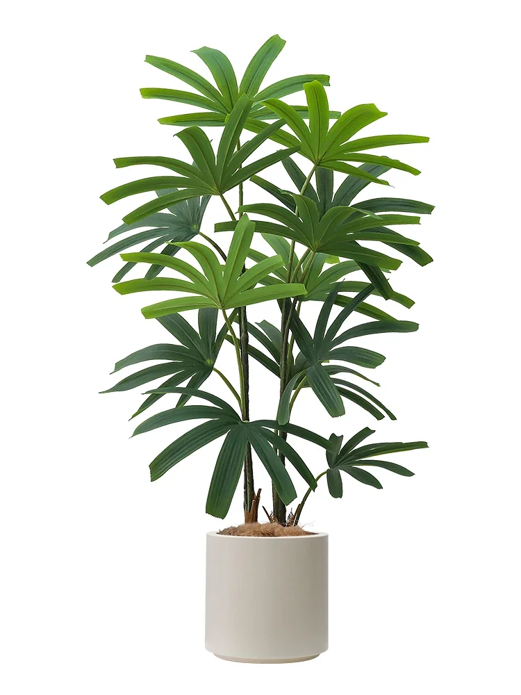 Green Plant Bamboo Palm Potted Bionic Simulated Plants Indoor Living Room Showcase Landscape Decoration Ornaments