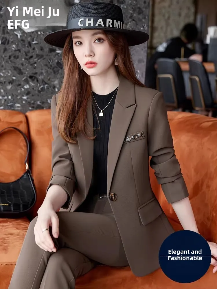 Elegant Women's Small Suit Jacket Professional Formal Workwear Autumn Winter New Arrival Manager Career Outfit Polyester Long...