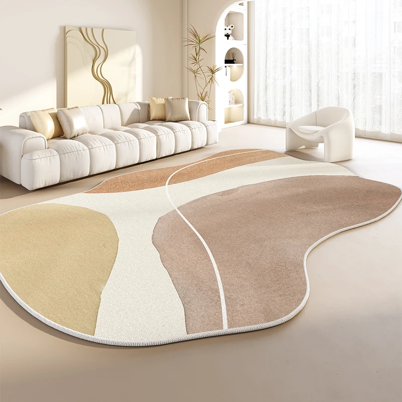 Irregular Shapes Living Room Decoration Plush Carpet Japanese Style Rugs for Bedroom Thick Anti-slip Floor Mat Home Washable Rug