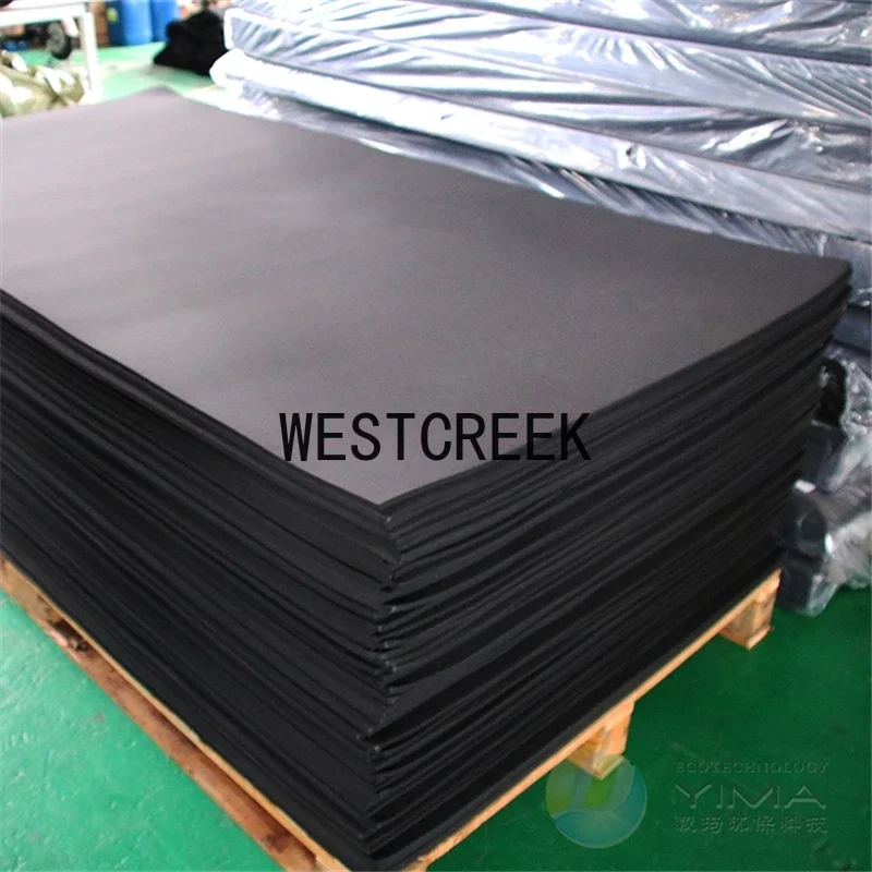 แผ่นแผงผ้า Neoprene EPDM กำหนดเองแผ่นฉนวนปะเก็นเบาะ500มม. X 2000มม. 1/2/3/4/5มม. 2ชิ้นสีดำ