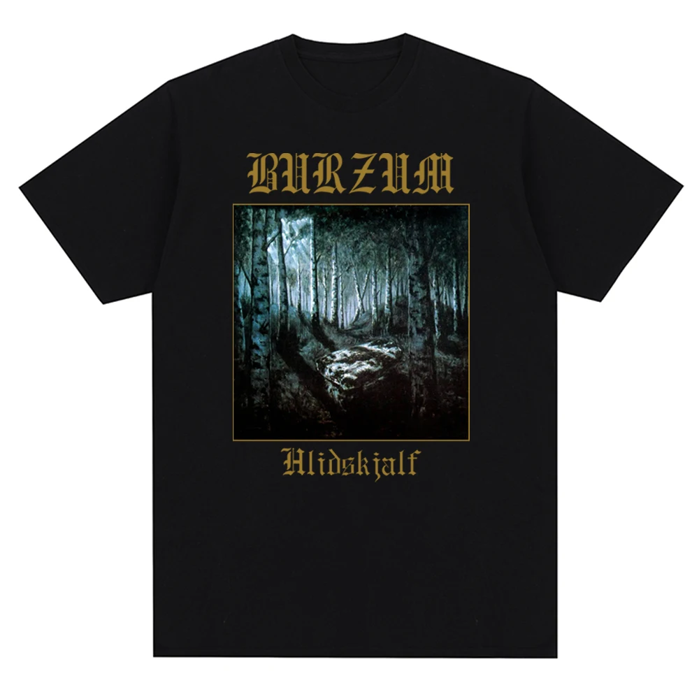 Vintage Metal Band Burzums Album Cover Print High Quality Music T Shirt Summer Men Casual Cotton Short Sleeve Tees Size XS-3XL