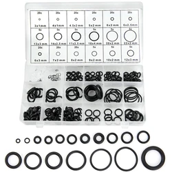 225PCS Rubber O Ring Oil Resistance O-Ring Washer Gasket Seals Watertightness Assortment Different Size and Plastic Box Kit Set