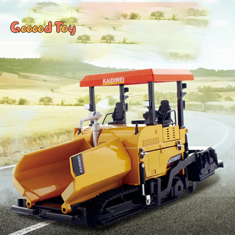 

Construction Paver Truck Cars 1:40 Alloy Diecast Model Toy Engineering Model Machine Paving Asphalt Hoe Loader for Model Lovers