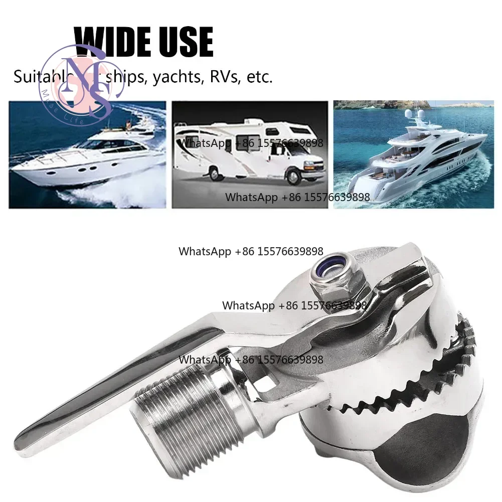 ZOCI-FOR-316 Stainless Steel VHF Antenna Mount Bracket For 7/8-1 Inch Rail Boat Yacht Replacement Parts