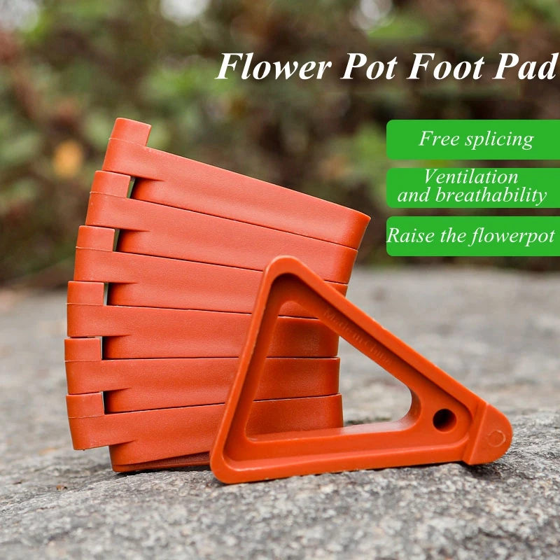 6/12pcs Flowerpot Pad Plant Flower Pot Foot Pad Invisible Triangle Plant Pot Base Bonsai Movable Bottom Support Tray Garden Tool