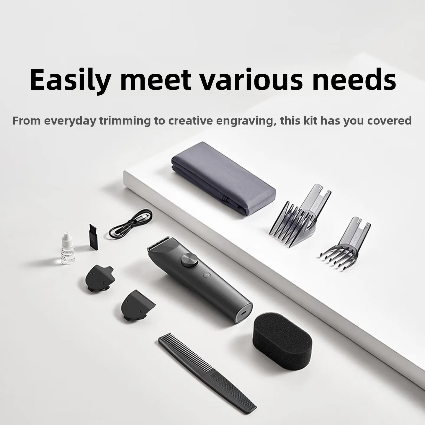 Mijia Hair Clipper 2 Set Electric Cordless Hair Trimmer USB Rechargeable LCD Display Multi Head Home Barber Cutting Kit view 6