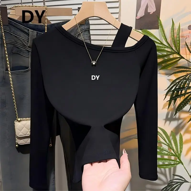 2026 High-end Design Stripped Thin Sleeveless Sporty Long-Sleeved T-Shirt for Women in Early Autumn, Trendy and Form-Fitting Bas