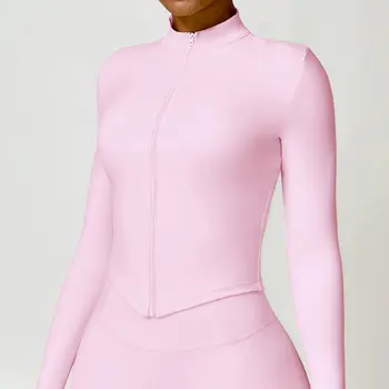 Damska koszulka do biegania na świeżym powietrzu z długim rękawem Jednoczęściowy top Nowa koszulka do jogi z długim rękawem Siłownia Push Up Workout