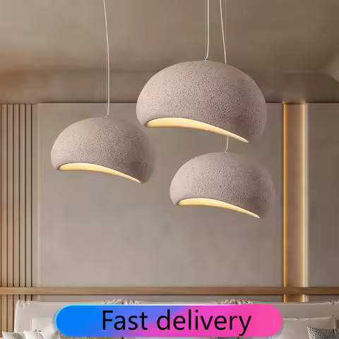 Wabi Sabi Candelabro LED Nórdico E27, Accesorios de Iluminación Colgantes para Cafetería Moderna, Dormitorio, Bar, Decoración de Comedor