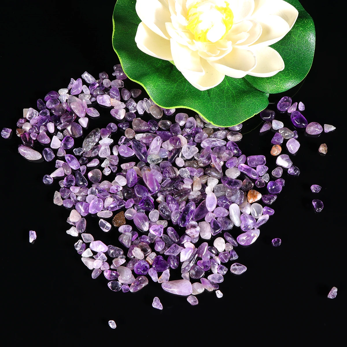 

500 G Cobblestone Demagnetized Crystal Gravel Landscaping Amethyst Natural Stones