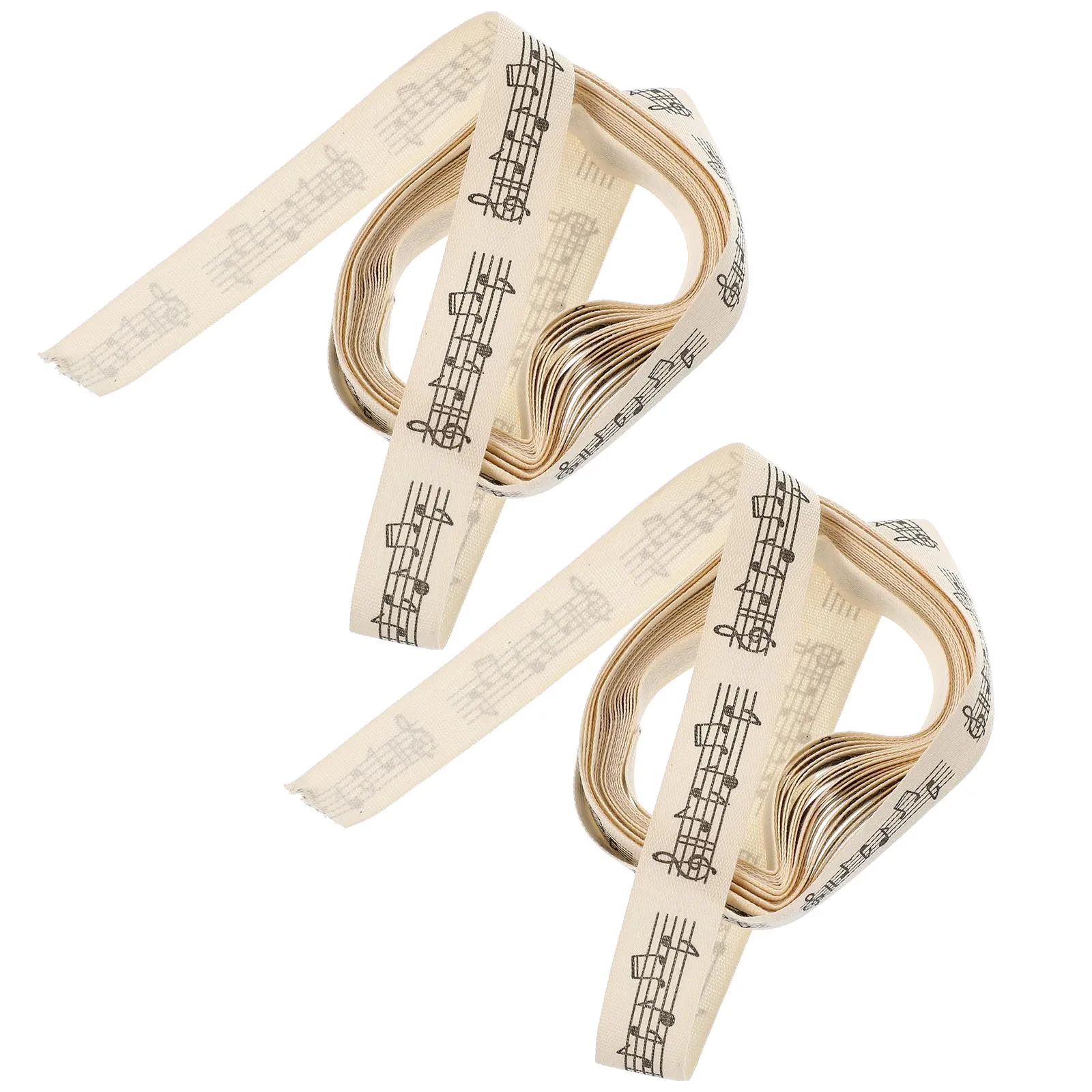 

2Pcs Musical Ribbons Cotton Gift Decor Party Packaging Present Ribbons Belts Holiday Supplies Craft Project Accessories