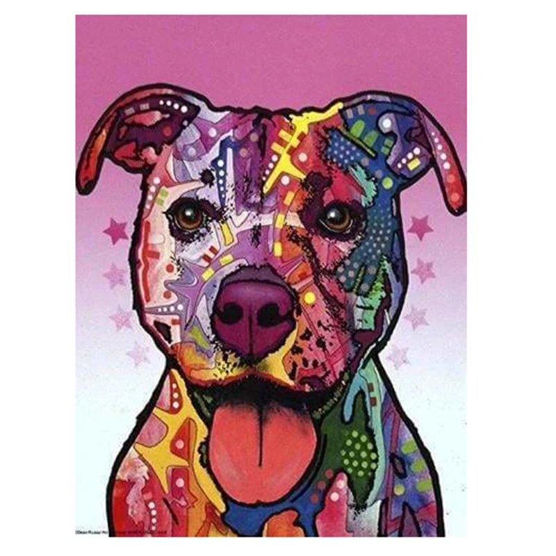 Mosaic Diamond DIY 5D Diamond Painting Cherish The Pitbull Full Square Diamond Round Cross Stitch Home Decoration Birthday Gift