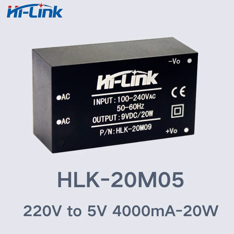 شحن مجاني HLK-20M05 التيار المتناوب تيار مستمر 220 فولت 5 فولت 20 واط معزولة التبديل تنحى وحدة امدادات الطاقة عالية الكفاءة أتمتة المنزل