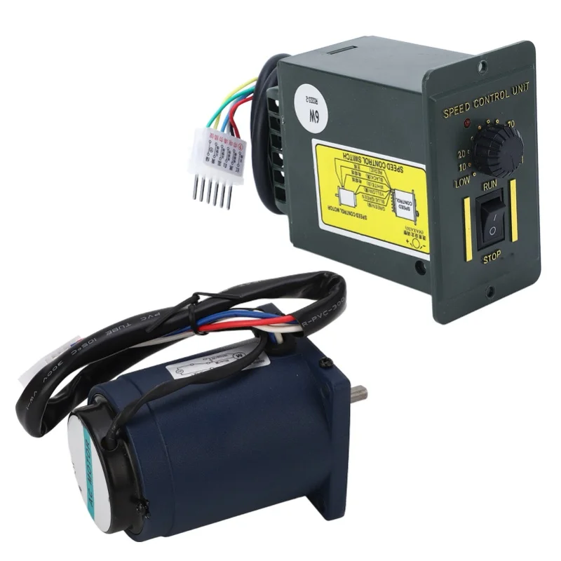 Geared Motor 6W High Torsion Low Noise Heat Resistant Variable Speed Reversible Motor With Speed Controller AC220V 1400R Per