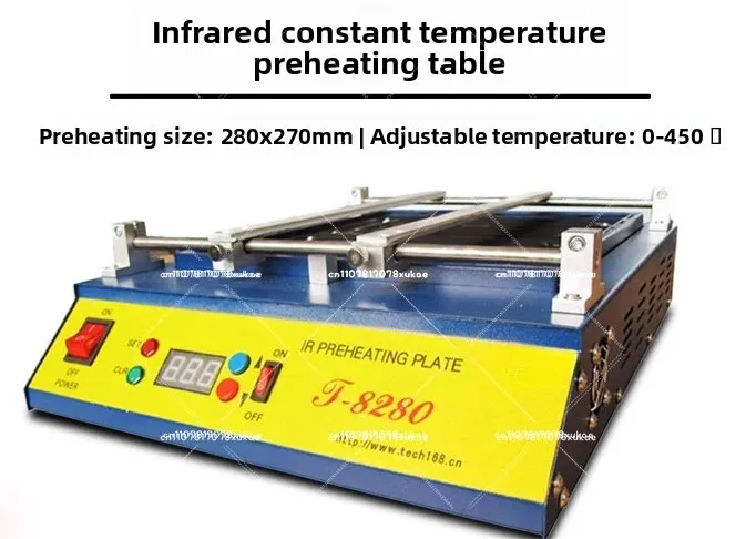 220V or 110V Puhui T8280 PCB Preheater IR Preheating Plate T-8280 IR-Preheating Oven 0-450degree Celsius Solder Repair
