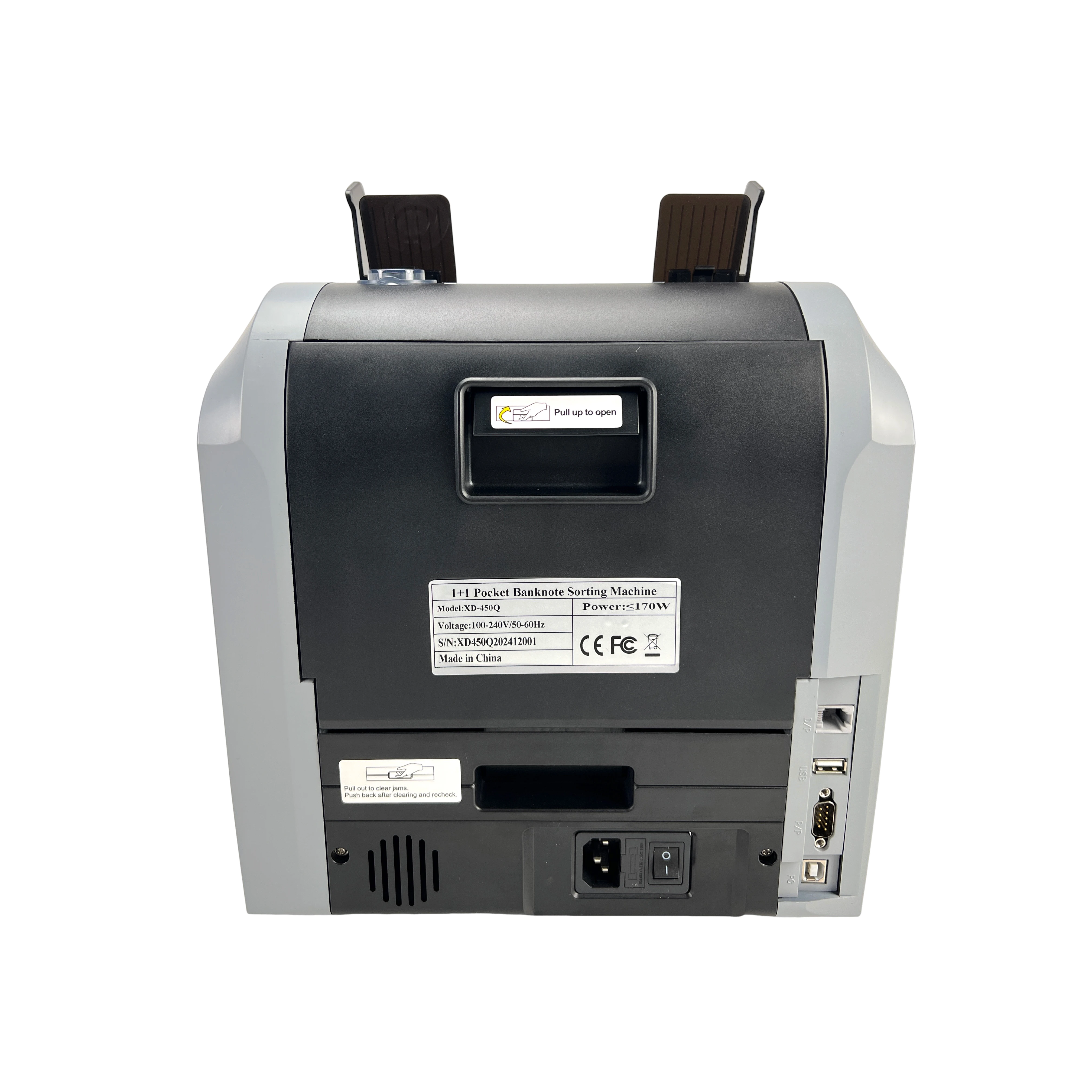 Screen Money Detector Cash Counting Machine XD-450Q Grey Color 2025 New Dual Cis Money Counter Machine With Full Touch