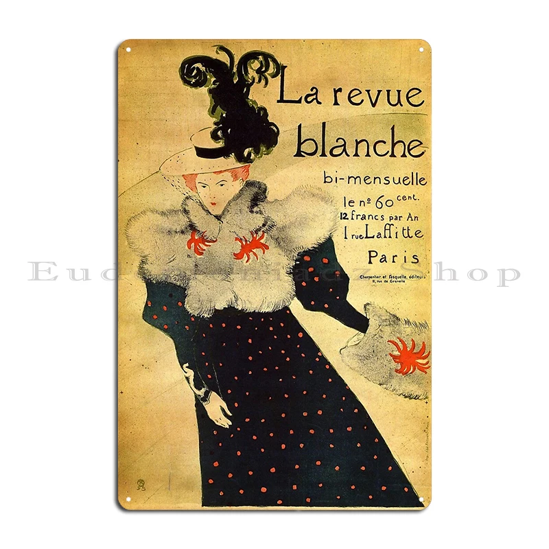 La Revue Blanche by Toulouse Lautrec The Dream Theophile Alexandre Steinlen Metal Mural Garage Cinema Character Tin Sign Poster