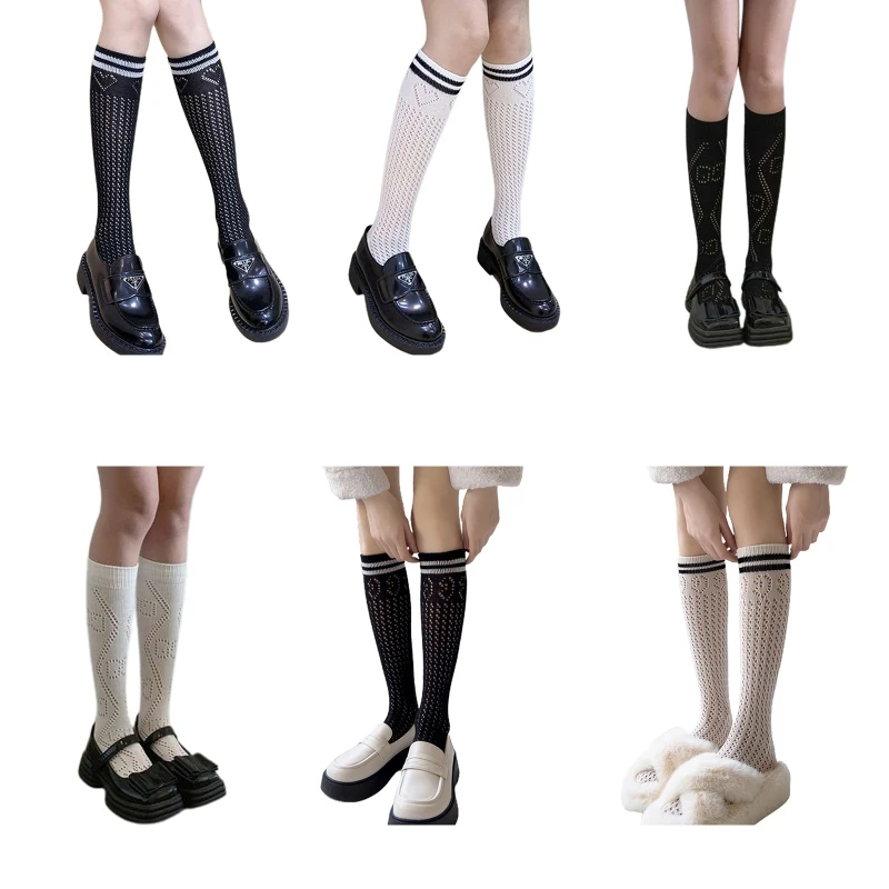 JK Socks Slouch Socks Hollow Jk Stocking Leg Warmers Loose Harajuku Long