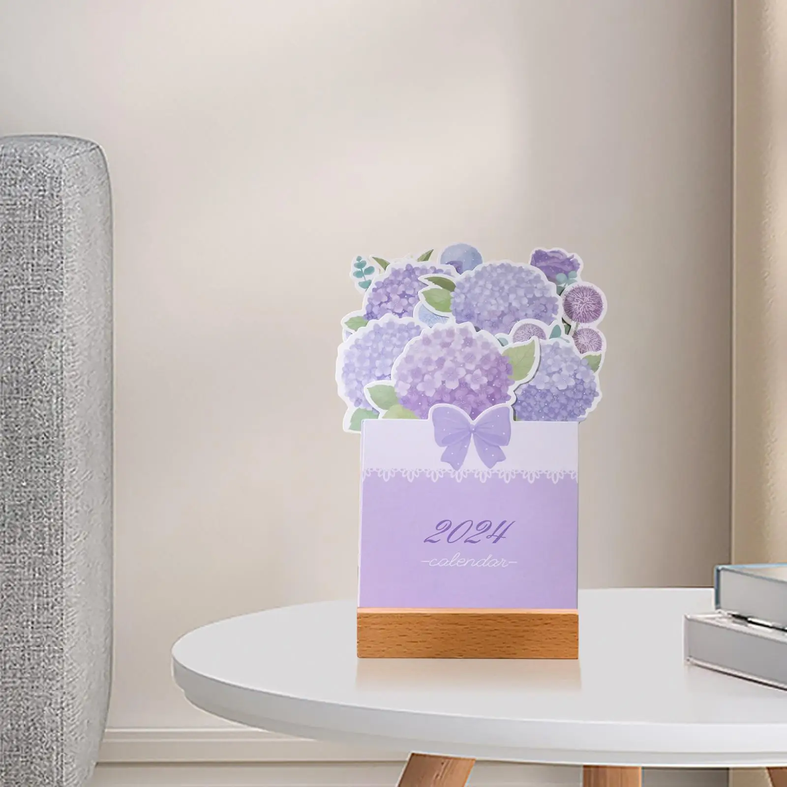 Настольный календарь 2024 с деревянной основой, ежемесячный настольный календарь, новогодние украшения для стола, фермерских квартир, дома, спальни
