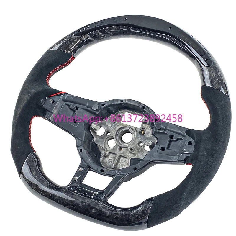 

Steering Wheel for VW GOLF 7 MK7 GTI GTS R-LINE POLO SCIROCCO GTD Steering Wheel Control Carbon Fiber Sports PU Auto Part