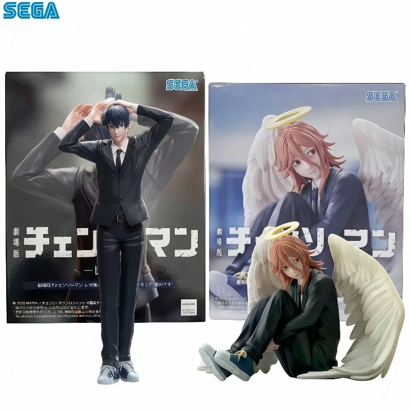 Auf Lager 100% Original SEGA Chainsaw Man Reze Arc Aki Hayakawa & Angel Devil Anzug-Version Anime-Figur Sammlerstück Schreibtisch-Dekoration Geschenk