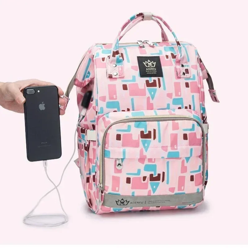 New Fashion Lightweight Multifunctional Mother and Baby Bag Large Capacity Maternity Bag  Diaper Bag Backpack  Baby Bag