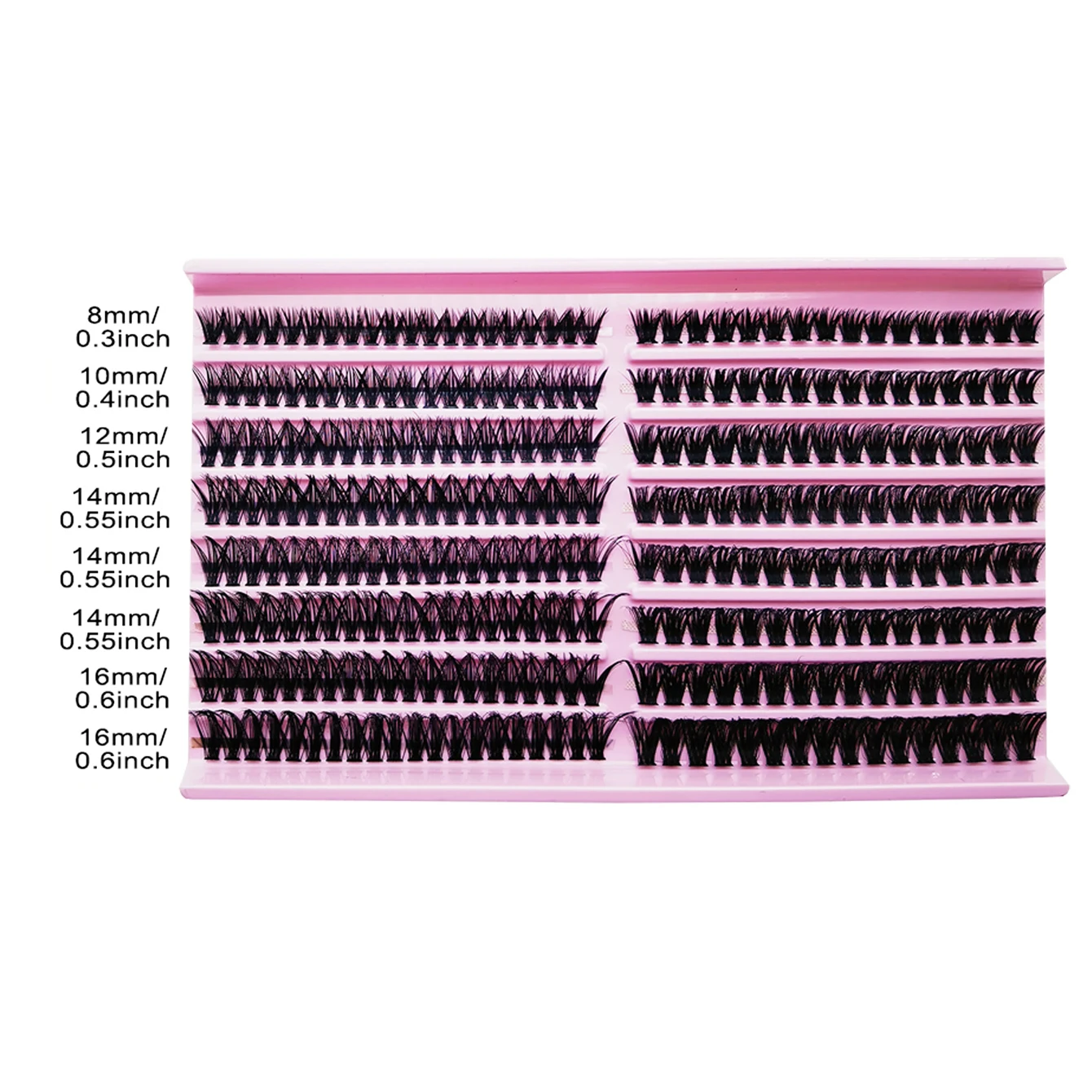 ミックスシングルクラスター 60P80P-0.07D カールセルフグラフトまつげ - 太く、カールした、柔らかく、ふわふわ、自然なウェーブ、濃密なまつげ