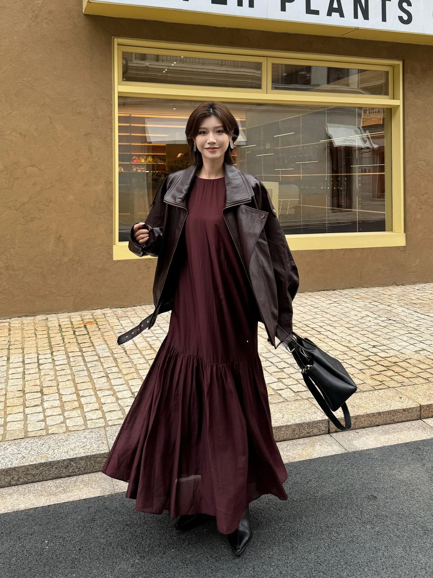 

Ele round Ne Lantern Sve Silk Dr Loose Fit Comfortable Long Sve Women's Dr Casual H-ape Skirt