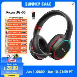Kofire UG-05 auriculares para juegos 2,4G BT5.0 auriculares inalámbricos con micrófono RBG luz vibración auriculares Bluetooth para PS4 PS5 PC Switch