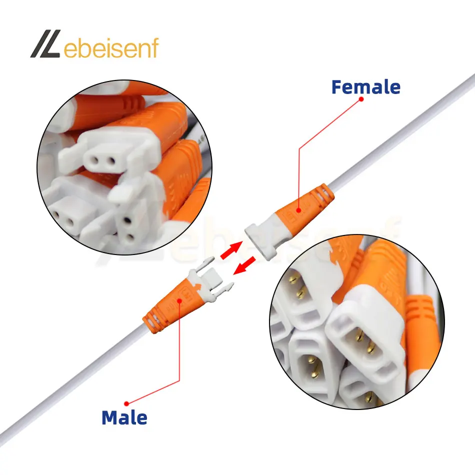 5/10Pc LED Power Connectors with Lock Buckle 15cm length cable Male Female jack 2-Pin Plug Pitch 3mm for driver LED Strip Lights