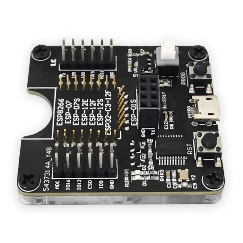 1 PCS ESP8266 Test Rack Module Programmer Black PCB Support ESP-01 01S 12 ESP32-C3-12F Multi-Function Portable Module