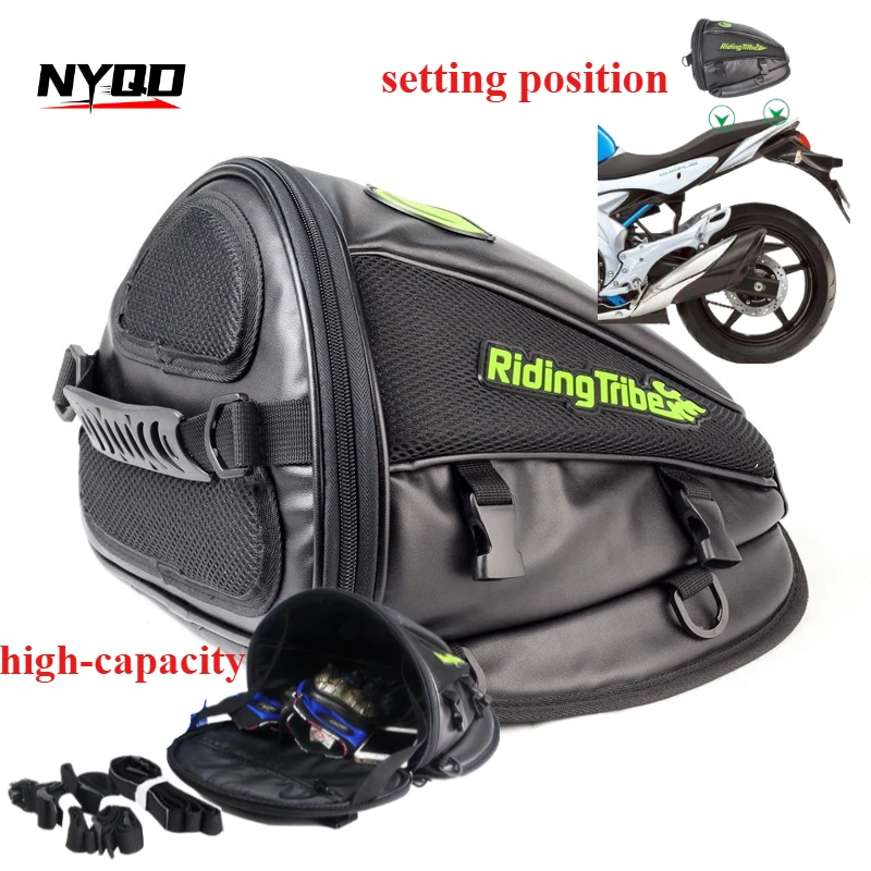 

Riding TribeMotorcycle Back Seat Bag Universal Waterproof Microfiber Multifunction Rear Tail Bag Motocross Motorbike Accessories