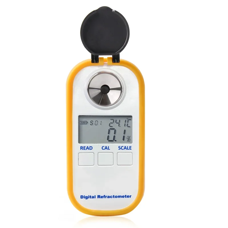 Portable Digital Honey Refractometer 4-in-1 Brix/Water/Be'/Refractive Tester Measurement Instrument DR301