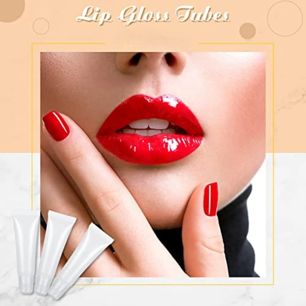 100PCS 5/10/15ML Lipgloss Tubes Wholesale Empty Lipstick Soft Makeup Squeeze Clear Lipgloss Container DIY Lip Gloss Cosmetics