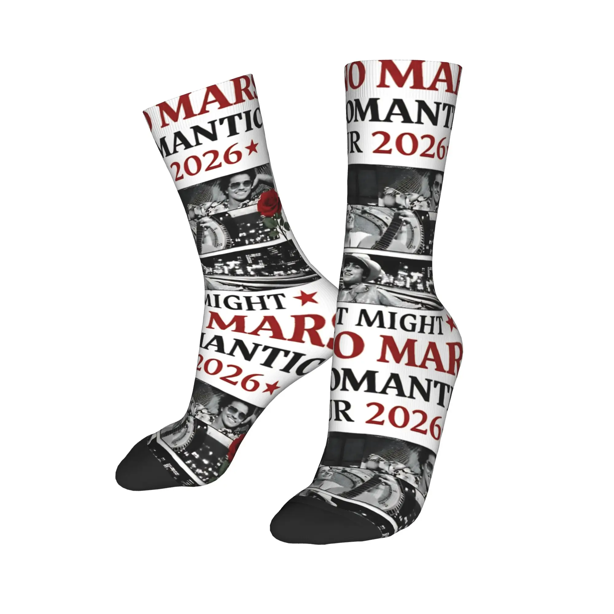 AliExpress Syntecso Bruno Mars The Romantic Tour 2026 Socks Spring  Stockings Casual Men's Medium Soft Socks Design Cycling Non-Slip Socks