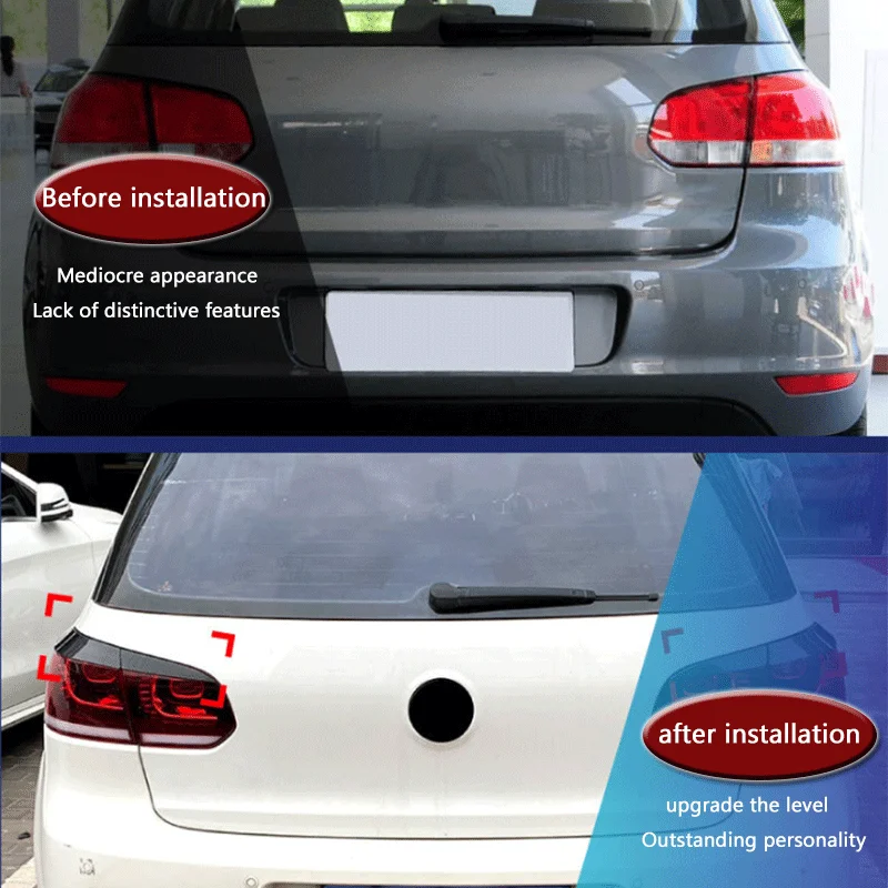 

Suitable for Volkswagen Golf 6 regular version GTI R 2009-12 rear headlight eyebrow car sticker modification